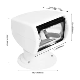 Spotlight Marine Spot Light Boat Searchlight Remote Control 12V 100W Waterproof 360° Rotate Lighting for Boat Truck Car White