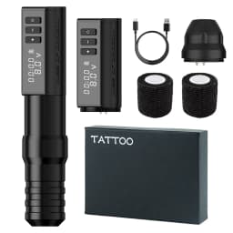 Kiss of Dragon Hunter Tattoo Machine Professional Coreless Motor Wireless Pen Set for Tattoo Artists and Beginners Kit