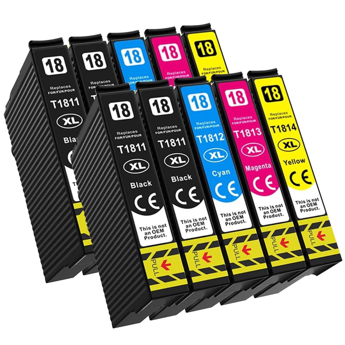 Jhaan 18XL Multipack Printer Cartridges Compatible with 18XL for Expression Home XP-305 XP-322 XP-215 XP-225 XP-412(10P)