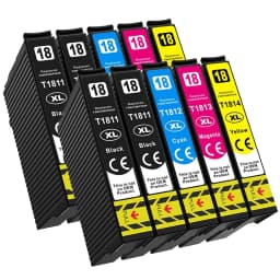 Jhaan 18XL Multipack Printer Cartridges Compatible with 18XL for Expression Home XP-305 XP-322 XP-215 XP-225 XP-412(10P)