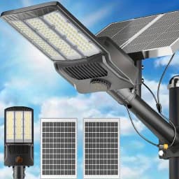 Solar Street Lights Outdoor Motion Sensor Light 8000W 800000LM 6500K Solar Security Flood Lights Solar Lamp for Yard, Road