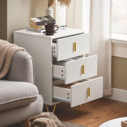SoBuy FBT115-L 3 drawer bedside table for box spring bed sofa table side table table phone table bedside cabinet
