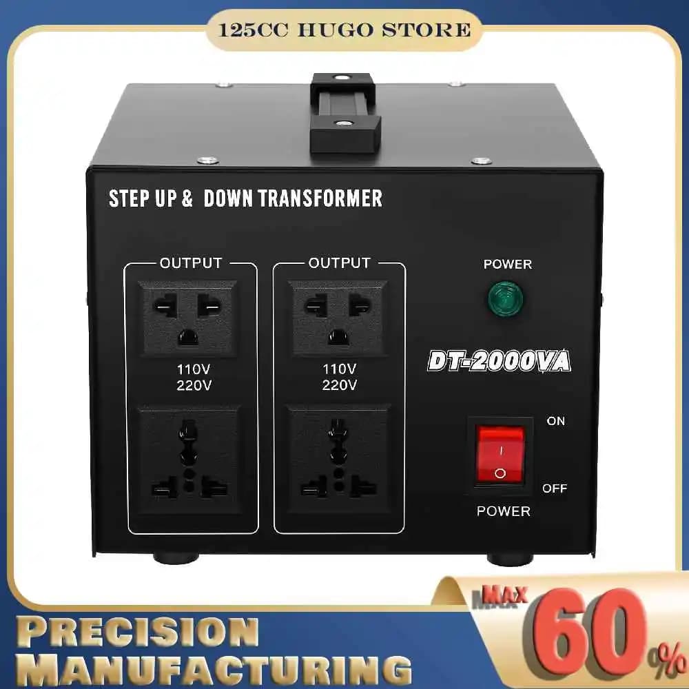 Power Transformers, 2000W 220V/110V Two-way Conversion One-Click Switch Transform Adapter for Imported Appliances