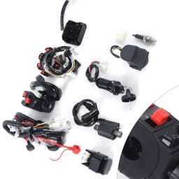 Motorcycle Full Complete Electric CDI Wiring Harness Wiring Loom Coil Rectifier Kits for 150-250 300CC ATV Quad