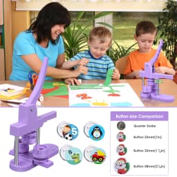 Button Maker Machine Kit, DIY Badge Pin Maker, Circle Cutter, 25mm, 32mm, 58mm, 300Pcs Button Maker Machine For Badges Button