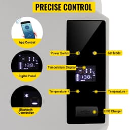 VEVOR 30L Car Refrigerator Mini Fridge Freezer Portable Compressor Cooler 12/24V 110-220V Ice Box for Camping