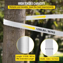 SucceBuy 1250Lbs Polyester Pull Tape Flat Pulling/Loading/Packing Tape for Wire & Cable Conduit Work in Any Weather