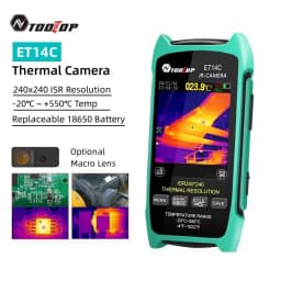 TOOLTOP ET14C -20°C~+550℃ Thermal Imaging Camera 18650 Replaceable Battery 25Hz IR Camera Thermal Imager Heat Inspect Tools