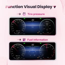 Bonroad Linux 12.3'' 1920*720P Car Lcd Digital Instrument Cluster for Benz C Class Glc W205 W253 Dashboard Speedometer Display