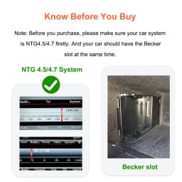 Bonroad Wireless CarPlay/Android Auto Module for Mercedes-Benz GLK-Class X204 NTG 4.5/4.7, Becker Retrofit Kit, AirPlay, MirrorLink
