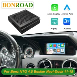 Bonroad Wireless CarPlay/Android Auto Module for Mercedes-Benz GLK-Class X204 NTG 4.5/4.7, Becker Retrofit Kit, AirPlay, MirrorLink