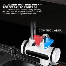 220V 3-Sec Instant Tankless Electric Hot Water Faucet with LED Digital Display Kitchen Fast Heating Tap Water Heater For Toilet