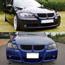 SAIQINGSP Gloss Black Front Kidney Grill Grille Bumper For BMW 3-Series E90 E91 2005-2008 CAR Accessories TOOLS