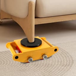 6T Heavy Duty Machinery Mover 360° Rotation Cap Cargo Trolley Machine Transport Roller Cart Industrial Dolly Skate Handling Tool