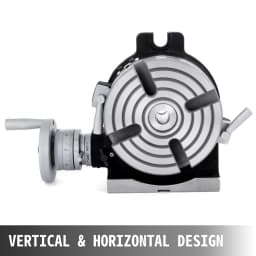 SucceBuy 150mm/5.9In Vertical & Horizontal Rotary Table Adjustable Dividing Plate Index System Dividing Head for Milling Machine