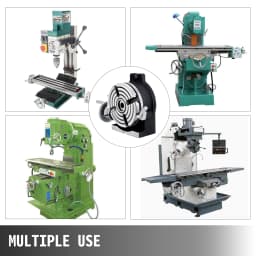 SucceBuy 150mm/5.9In Vertical & Horizontal Rotary Table Adjustable Dividing Plate Index System Dividing Head for Milling Machine