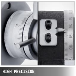 SucceBuy 150mm/5.9In Vertical & Horizontal Rotary Table Adjustable Dividing Plate Index System Dividing Head for Milling Machine