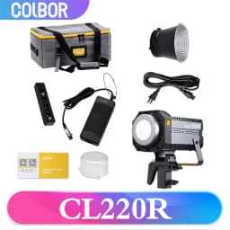 COLBOR CL220R 220W RGBWW Full Color COB LED Video Light for Camera Studio Film Video Shooting Vlogging Photography Lamp CRI 97+