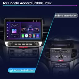 Junsun 10" Button Car Radio for Honda Accord 8 2008 GPS Multimedia Stereo BT FM RDS Wireless CarPlay for Apple Android Auto 4G