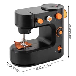 Portable Mini Sewing Machine With Foot Pedal Led Light 5 Stitch Pattern For Clothing, Pants, Silk, Chiffon, Shirts