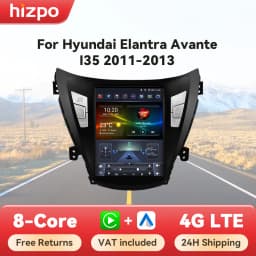Hizpo 9.7" For Tesla Style For Hyundai Elantra Avante I35 2011-2013 Car Multimedia Player 2din GPS Navigaion CarPlay Android 13