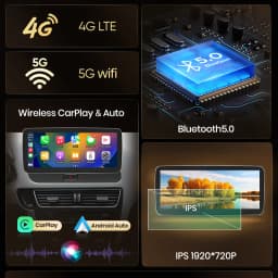 Junsun Android 13 Wireless CarPlay Android Auto Car Radio Multiemdia For Audi Q5 8R 2008-2017 4G WiFi GPS Touch Screen Autoradio