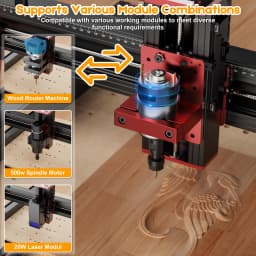 TwoTrees TTC 450 Pro CNC Router Laser Engraving Cutting Machine 460x460x80mm for Wood PVC Quiet and fast heat dissipation