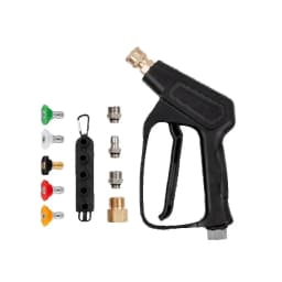 SucceBuy Short Pressure Washer Gun 4000 PSI High Power Outlet Hose Connector Foam Gun with 5 Color Quick Connect Nozzles