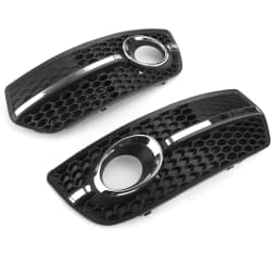 Left/Right Front Bumper Grill Fog Light Lamp Covers Trim for Audi Q5 2009 2010 2011