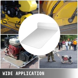 SucceBuy 19 x 19.2 x 0.25 Inch Plate Compactor Pad Tamper Pad Mat with Mounting Clamps Large Working Area Walk Behind Compactors