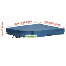 Blue/Grey 220x125x13cm 420D Camper Trailer Tent Cover Waterproof Windproof Dust-proof For Camping Car Van