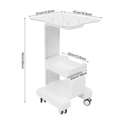 4-Tier Beauty Salon Trolley Cart, Modern Acrylic Display Rack with Storage Basket, 76cm Height Mobile Equipment Stand for Beauty Tools, Wellness Centers & Home Use