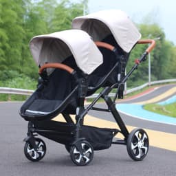 Twins Baby Stroller Can Sit and Lie Double Kids Trolley Stroller Shock Absorber Foldable Child Baby Carriage Foldable