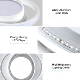 White Round LED Ceiling Light 6500K Cool White Modern Ceiling Lamp 32W for Bedroom Hallway Bathroom Kitchen Living Room