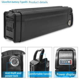 L385mm Silver Fish 48V Ebike Battery Lithium Ion Batteries for ENGWE L20 Cmacewheel Y20 VAKOLE Y20 Pro