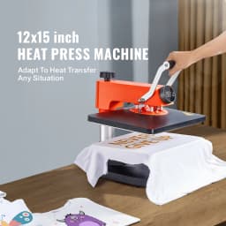 SucceBuy Heat Press Machine 12" x 15" Fast Heating 360 Swing Away Digital Sublimation Transfer T-Shirt Vinyl Transfer Printer