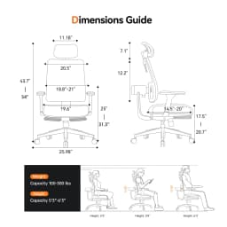 NEWTRAL MagicH-BP Ergonomic Chair with Footrest, Auto-Following Backrest, Adaptive Lower Back Support, Tailored Ergonomic Chair