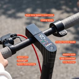 IScooter W3CPro Electric Scooter 36V 15Ah 30km Range 10 inch Inflatable Tire Speed Rear Disc Brake Adult E Scooter with APP