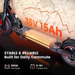 IScooter W3CPro Electric Scooter 36V 15Ah 30km Range 10 inch Inflatable Tire Speed Rear Disc Brake Adult E Scooter with APP