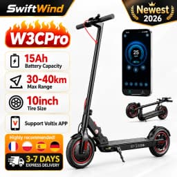 IScooter W3CPro Electric Scooter 36V 15Ah 30km Range 10 inch Inflatable Tire Speed Rear Disc Brake Adult E Scooter with APP