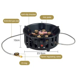 21000W 7-Core Camping Stove High-Power Strong Fire Tourist Gas Burner Stainless Steel Gas Stove Camping Equipment Windproof