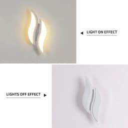 Modern White Wall Lamp 20W,LED Interior Wall Light,Warm Light 3000K Acrylic Aluminium Wall Lamp for Bedroom, Study in Hallway Livingroom