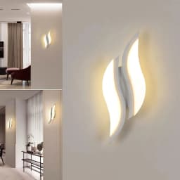 Modern White Wall Lamp 20W,LED Interior Wall Light,Warm Light 3000K Acrylic Aluminium Wall Lamp for Bedroom, Study in Hallway Livingroom