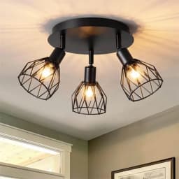 Ultra Thin Aluminum E14 Ceiling Light, Industrial Minimalist LED Lighting for Bedroom Study Living Room Hallway & Corridor