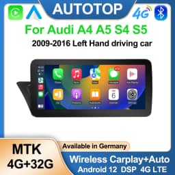 AUTOTOP Wifi 4G 10.25" Car Multimedia Player For Audi A4 B8 A5 S5 2009-2016 Wireless CarPlay Android Auto GPS Navigation BT 2Din