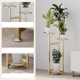 Plant Stand Indoor Multi-Layer Plant Stands with Anti-slip Feet Corner Tiered Tall Planter Holder Shelf For Indoor Home Office