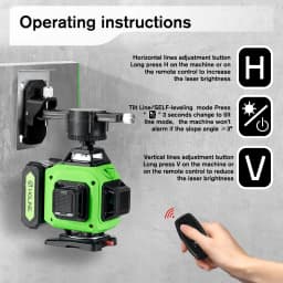 HGLINE 16 Lines 4D Laser Level Professional Construction Laser Tool APP Remote Control 360° Horizontal Vertical Leveling Machin