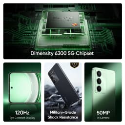Global Version realme 14X 5G Smartphone Dimensity 6300 5G Chipset 50MP AI Camera 120Hz Eye Comfort Display 5000mAh Battery IP64