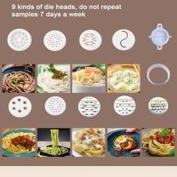 DIVEDEER Household Electric Noodle Machine 160W Multifunctional Automatic Vegetable Dumpling Wrapper Pasta Maker
