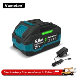 Kamolee 21V 6000mAh Lithium-ion Battery, Suitable for Kamolee Power Tools